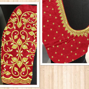 SRIBALAJIESTORE Art Silk Self Design Blouse Material