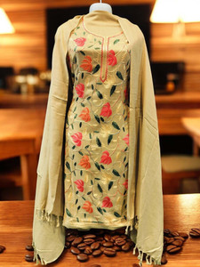 REET MAHAL Wool Embroidered Salwar Suit Material