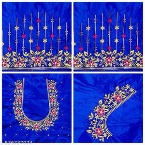 RAJVILASH Art Silk Embroidered Blouse Material