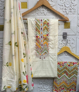 krishna boutique Pure Cotton Printed Salwar Suit Material