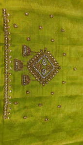 Khusi Fashion Silk Blend Embellished, Self Design Blouse Material