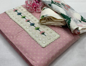 JENSUITS Cotton Linen Printed Salwar Suit Material