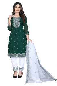 Usuwahifashion Georgette Embroidered Salwar Suit Material