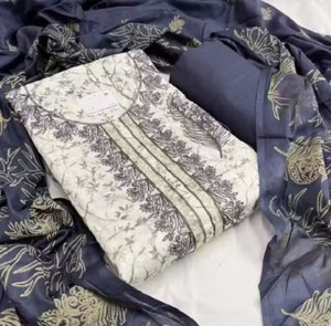 krishna boutique Pure Cotton Floral Print Salwar Suit Material