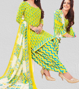 THIRA Crepe Paisley Salwar Suit Material