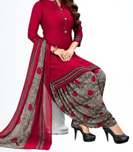 KurtiKo Crepe Printed Salwar Suit Material