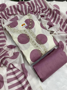 SILKORA Pure Cotton Printed Salwar Suit Material