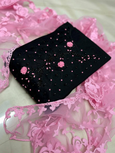 SILKORA Cotton Blend Embellished Salwar Suit Material