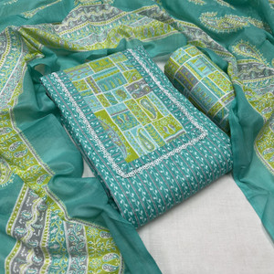 krishna boutique Pure Cotton Printed Salwar Suit Material