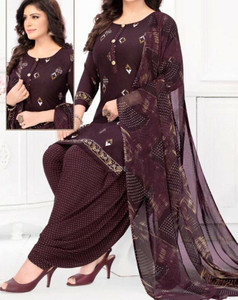 INITHI Crepe Printed Salwar Suit Material