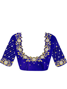 SRIBALAJIESTORE Art Silk Embroidered Blouse Material