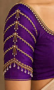 SAINAGARMENTS Art Silk Embellished Blouse Material