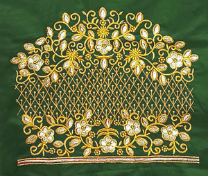 TRISHULFASHION Art Silk Embroidered Blouse Material