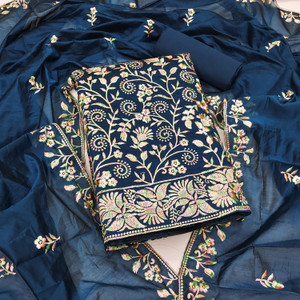 Jasol NX Chanderi Embroidered Salwar Suit Material