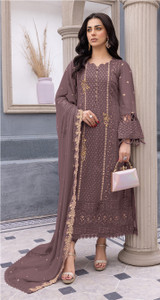 Fashion Care Georgette Embroidered Salwar Suit Material