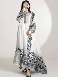 IYALAFAB Georgette Embroidered Salwar Suit Material