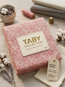 TABY COLLECTION Cotton Linen Printed Salwar Suit Material