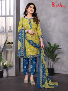 Kashvi Crepe Paisley, Geometric Print Salwar Suit Material