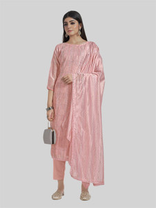 Tavas Chanderi Self Design Salwar Suit Material