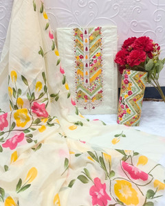 krishna boutique Pure Cotton Printed Salwar Suit Material