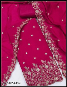 Maiyaash Cotton Silk Embroidered Salwar Suit Material