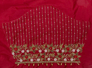 ISA ENTERPRISE Art Silk Embroidered Blouse Material