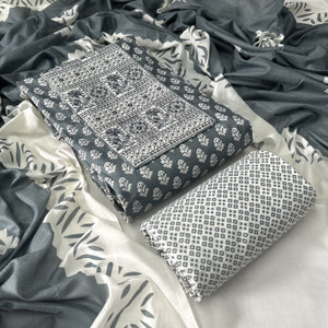 krishna boutique Pure Cotton Printed Salwar Suit Material