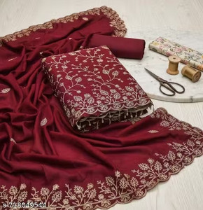 Hidhasha Cotton Silk Embroidered Salwar Suit Material