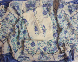 ABODH COLOURS Pure Cotton Self Design, Printed Salwar Suit Material