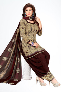 INITHI Crepe Paisley Salwar Suit Material