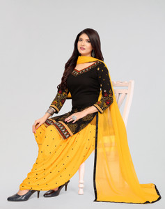 Wonaya Fab Crepe Self Design Salwar Suit Material