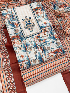 YANKITA Pure Cotton Printed Salwar Suit Material