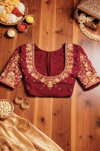 The White Rabbit Cotton Blend Embroidered Blouse Material