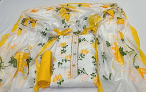 Shree paras creation Cotton Blend Printed Salwar Suit Material