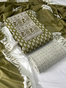 krishna boutique Pure Cotton Printed Salwar Suit Material