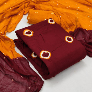 WINSSUTRA Cotton Blend Dyed Salwar Suit Material