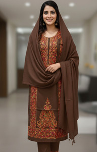 REET MAHAL Wool Embroidered Salwar Suit Material