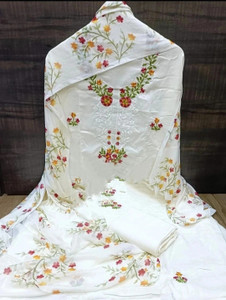balaji fashion Pure Cotton Embroidered Salwar Suit Material