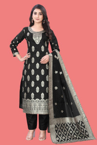 SARVAH Art Silk Self Design Salwar Suit Material