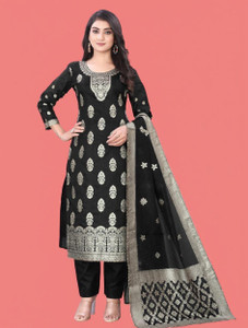 SARVAH Art Silk Self Design Salwar Suit Material