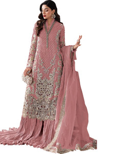IYALAFAB Georgette Embroidered Salwar Suit Material