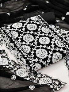 BRJ NX Georgette Embroidered Salwar Suit Material