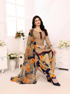 YASHIKA Crepe Printed Salwar Suit Material