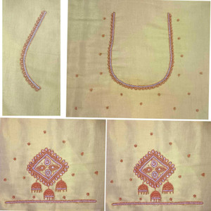Nrfancy Art Silk Embroidered Blouse Material
