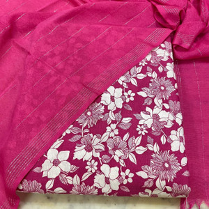 BUSHI Cotton Blend Floral Print Salwar Suit Material