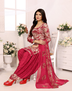 YASHIKA Crepe Floral Print Salwar Suit Material