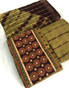 द्रष्टि क्रिएशन कॉटन ब्लेंड एम्ब्रॉइडरेड सलवार सूट मटेरियल