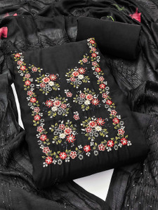 Peachmode Viscose Rayon Embroidered Salwar Suit Material