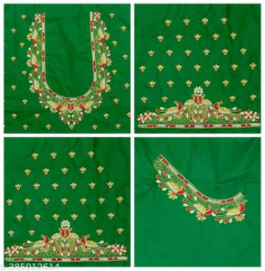 RAJVILASH Pure Silk Embroidered Blouse Material