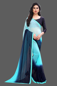 PRIHAL ART Georgette Embellished, Self Design Salwar Suit Material